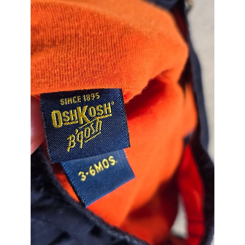 OshKosh Y2K Cargo Fleece Lined Overalls Baby 3-6m Blue Camp Outdoor Patched